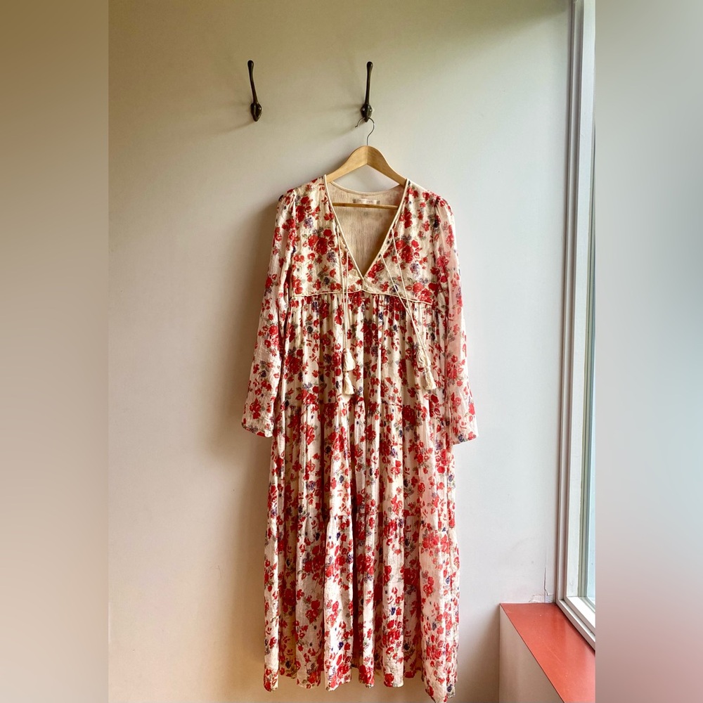 Christy Dawn Red Floral Maxi Dress